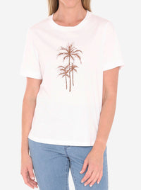 JUMP BEADED PALM TREE TEE