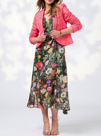 LOOBIE'S STORY LOOKING GLASS MIDI DRESS