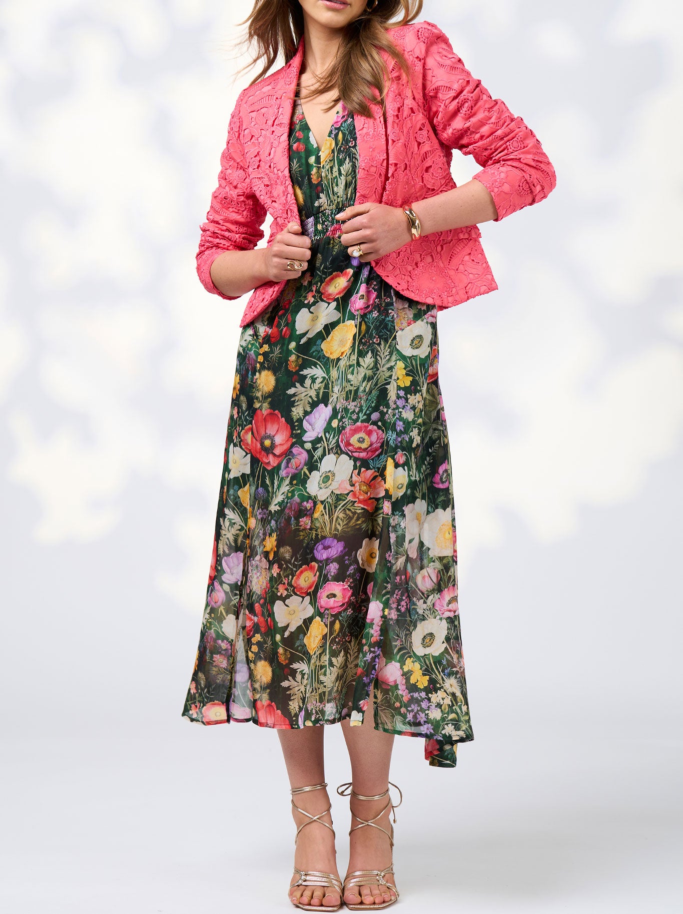 LOOBIE'S STORY LOOKING GLASS MIDI DRESS