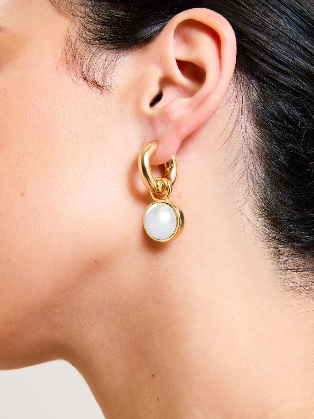 BLING BAR ANA MINI PEARL HOOPS