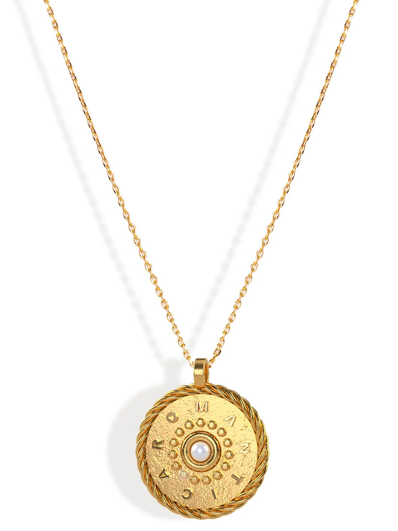 BLING BAR ROMANTICA MEDALLION NECKLACE