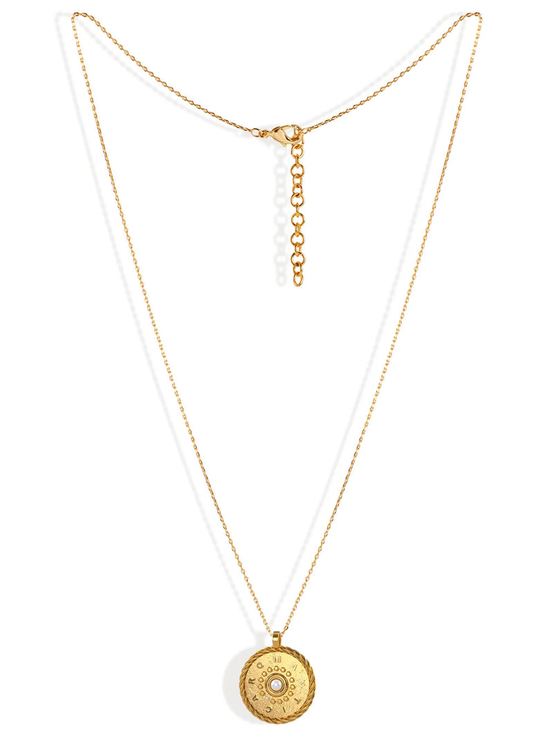 BLING BAR ROMANTICA MEDALLION NECKLACE