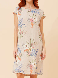 BOTTEGA MODA LINEN FLORAL DRESS