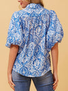 CAROLINE K MORGAN PUFF SLEEVE BLOUSE