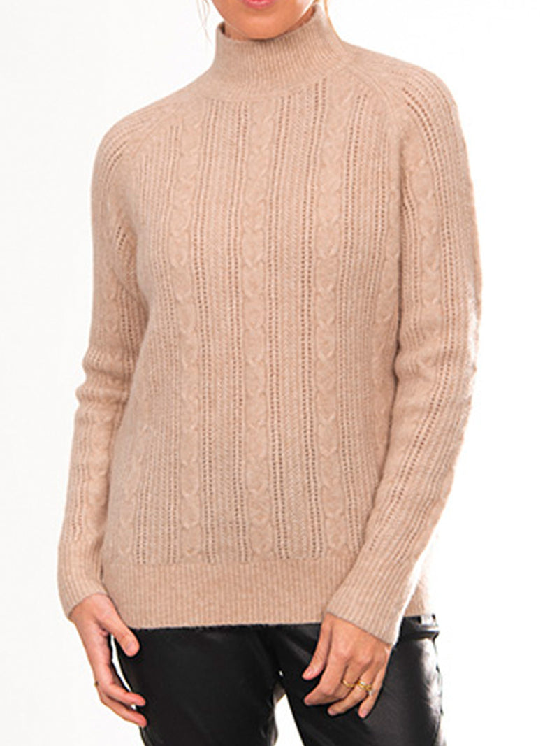 BRIDGE & LORD HIGH CREW NECK CABLE KNIT