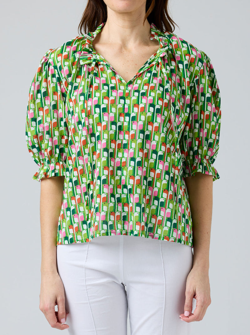 CAKE TIE NECK BLOUSE