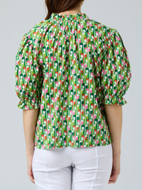 CAKE TIE NECK BLOUSE