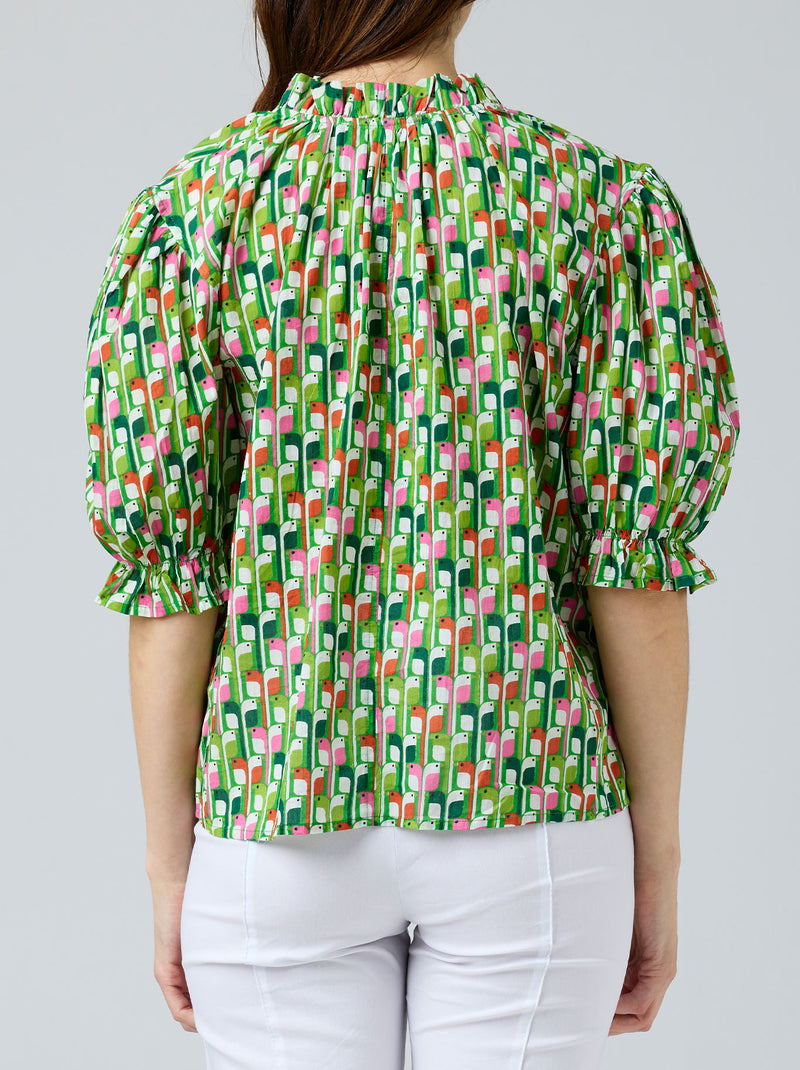 CAKE TIE NECK BLOUSE