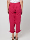 CAKE LINEN RUFFLE CAPRI PANT