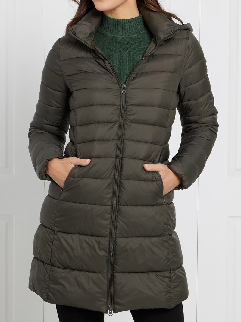 CAROLINE K MORGAN LONG SLEEVE PUFFER COAT
