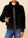 CAROLINE K MORGAN FAUX FUR BOMBER JACKET