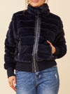 CAROLINE K MORGAN FAUX FUR BOMBER JACKET