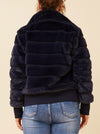 CAROLINE K MORGAN FAUX FUR BOMBER JACKET
