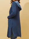 CAROLINE K MORGAN HOODED KNIT CARDIGAN