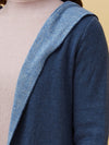 CAROLINE K MORGAN HOODED KNIT CARDIGAN