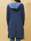 CAROLINE K MORGAN HOODED KNIT CARDIGAN
