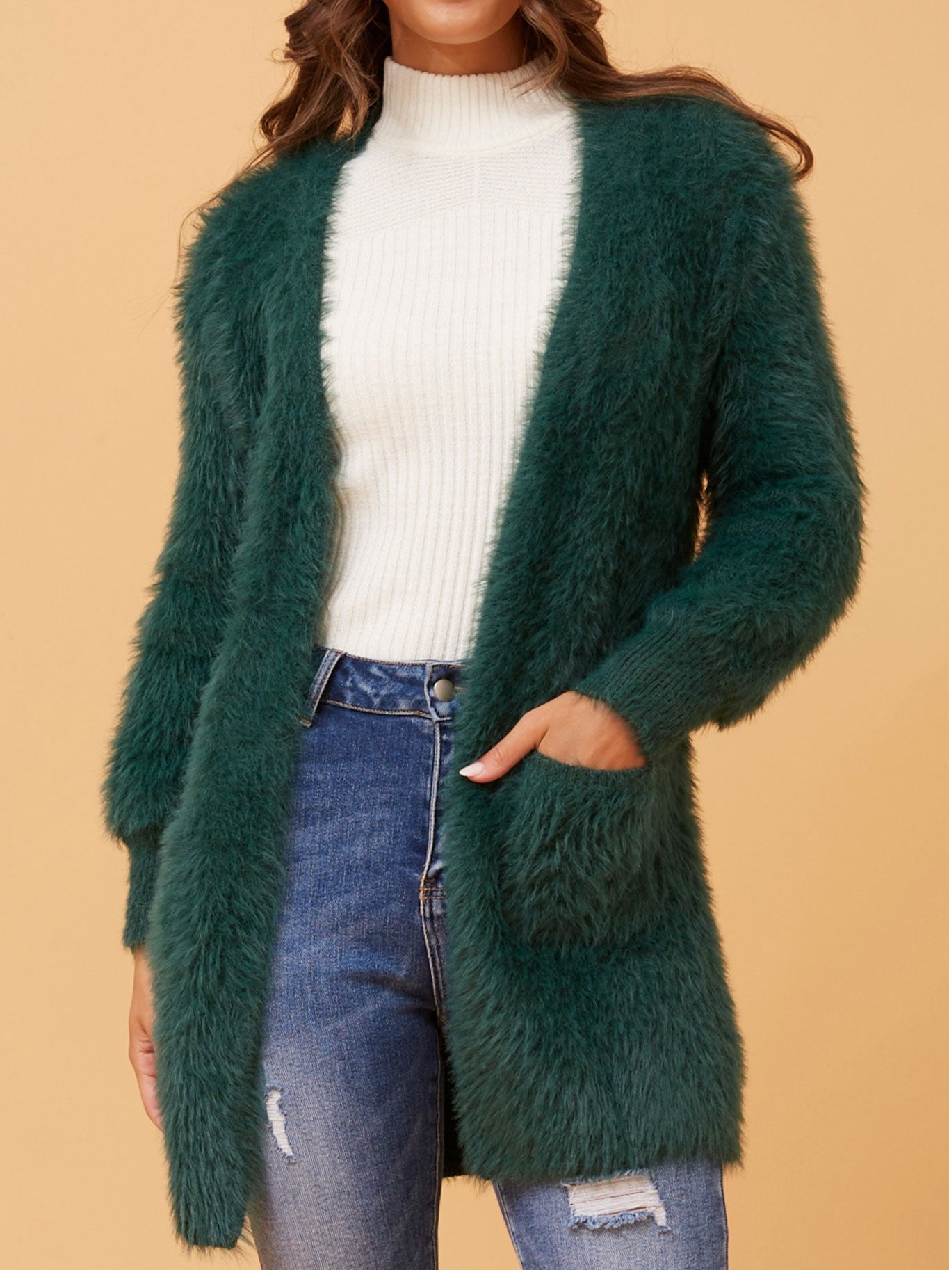 CAROLINE K MORGAN EYELASH LONG CARDI