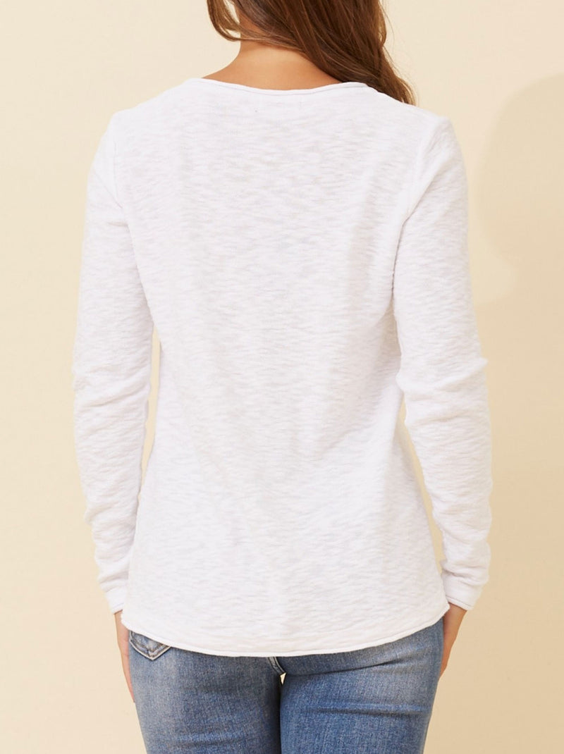 CAROLINE K MORGAN KNIT PULLOVER WITH DOUBLE POCKET