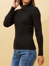 CAROLINE K MORGAN ROUND NECK RIBBED KNIT