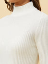 CAROLINE K MORGAN ROUND NECK RIBBED KNIT