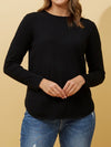 CAROLINE K MORGAN CURVED HEM KNIT