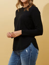CAROLINE K MORGAN CURVED HEM KNIT