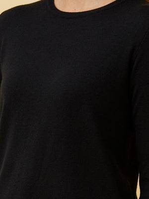 CAROLINE K MORGAN CURVED HEM KNIT