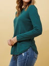 CAROLINE K MORGAN CURVED HEM KNIT