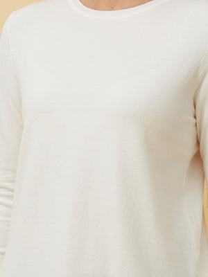 CAROLINE K MORGAN CURVED HEM KNIT