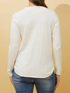 CAROLINE K MORGAN CURVED HEM KNIT