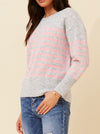 CAROLINE K MORGAN STRIPE KNIT PULLOVER