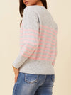 CAROLINE K MORGAN STRIPE KNIT PULLOVER