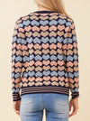 CAROLINE K MORGAN HEART PATTERNED PULLOVER
