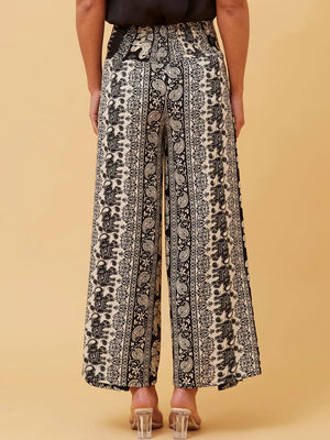 CAROLINE K MORGAN BOHO WIDE LEG PANT