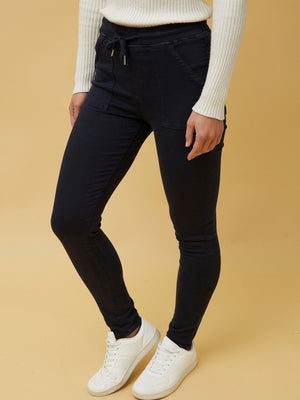 CAROLINE K MORGAN DENIM JOGGERS