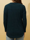 CAROLINE K MORGAN LONG SLEEVE RIBBED TOP