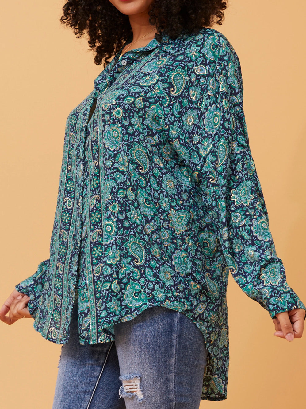 CAROLINE K MORGAN PAISLEY SHIRT