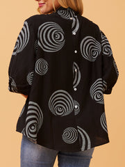 CAROLINE K MORGAN BUTTON BACK TOP
