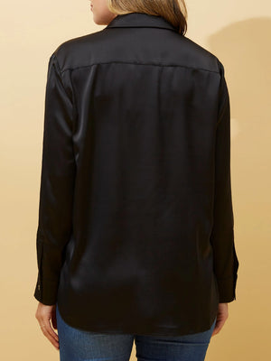 CAROLINE K MORGAN SATIN SHIRT