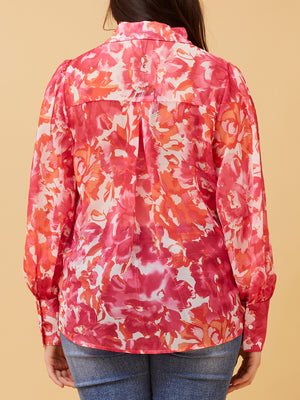 CAROLINE K MORGAN BALLOON SLEEVE SHIRT