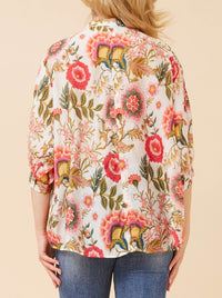 CAROLINE K MORGAN 3/4 SLEEVE SHIRT WITH BACK BUTTONS