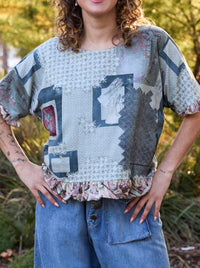 CIRCULAR BY M.A DAINTY REVERSIBLE RULAN TOP