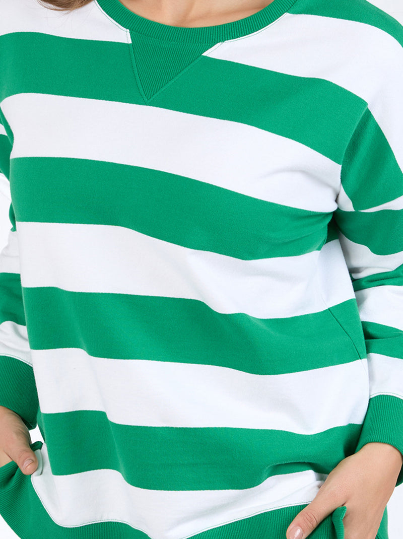 ELM BILLIE BLOCK STRIPE CREW
