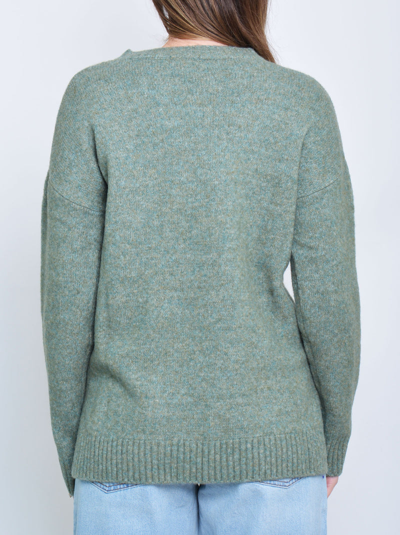ENNI HI LOW CREW NECK SWEATER