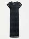 ELK GRID BURNOUT MIDI DRESS