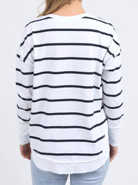 FOXWOOD FARRAH STRIPE LONG SLEEVE TEE
