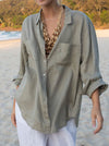 HUT THE BOYFRIEND LINEN SHIRT