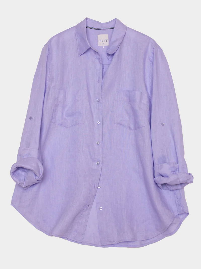 HUT THE BOYFRIEND LINEN SHIRT