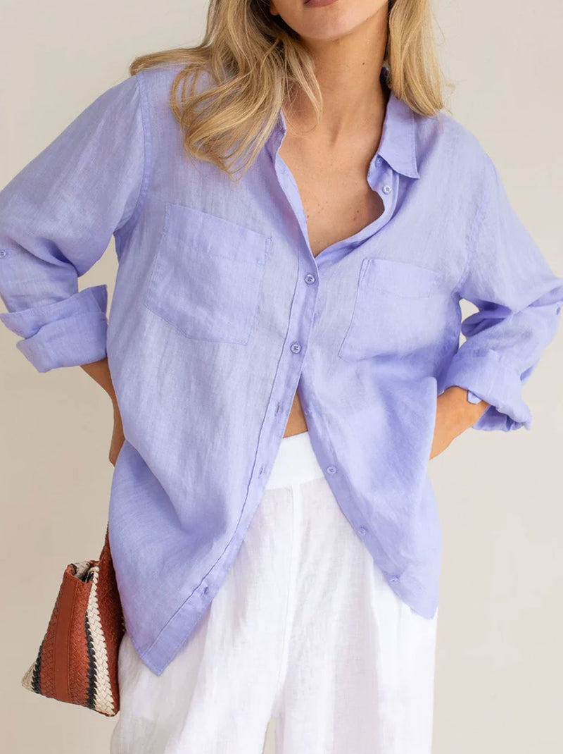 HUT THE BOYFRIEND LINEN SHIRT