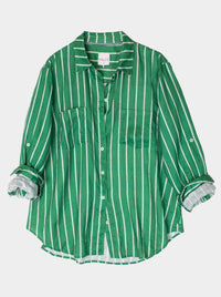 HUT STRIPE LINEN BOYFRIEND SHIRT
